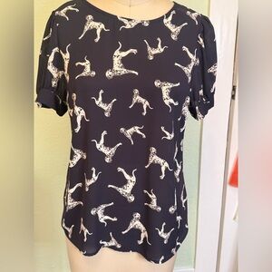 Cute! Dalmatian Dog flowy top. Large
